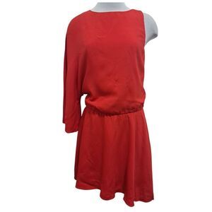 Halston Heritage  Silk Blend  Bateau  Neckline Scarlet Red Medium NWT